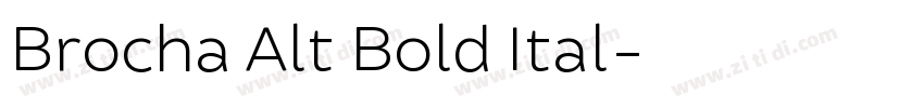Brocha Alt Bold Ital字体转换